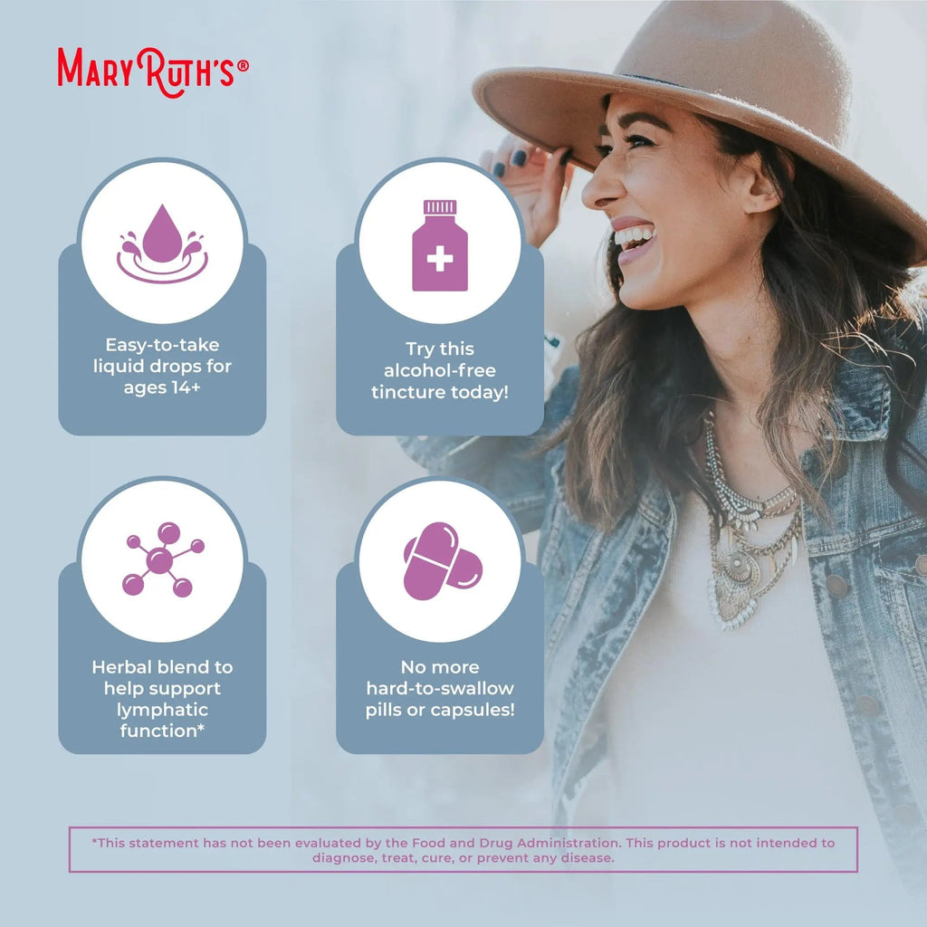 Lymphatic Support Drops by MaryRuth's | USDA Organic Lymphatic Cleanse Immune Support Supplement| Lymphatic Support with Echinacea & Elderberry | Blue Vervain | Vegan | Non-GMO | 30 Servings - TrustMedUSA