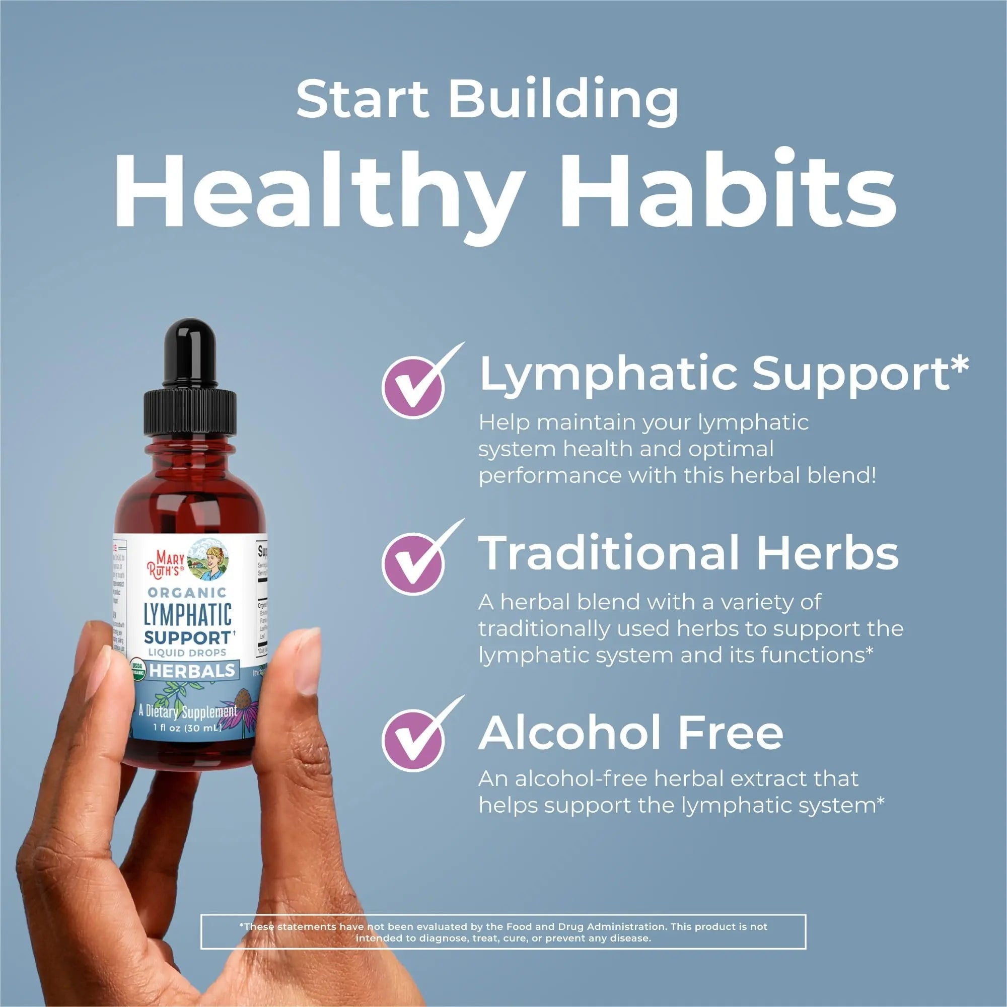 Lymphatic Support Drops by MaryRuth's | USDA Organic Lymphatic Cleanse Immune Support Supplement| Lymphatic Support with Echinacea & Elderberry | Blue Vervain | Vegan | Non-GMO | 30 Servings - TrustMedUSA