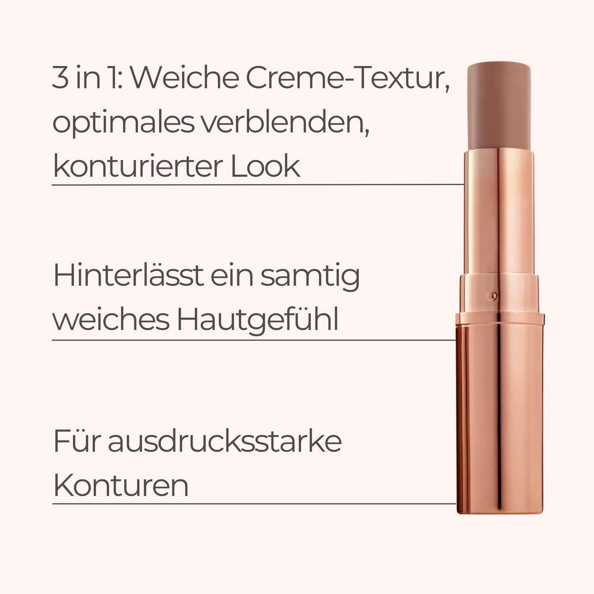 M. Asam MAGIC FINISH Cream Contour Stick medium-dark (0.28 Oz)- creamy contour stick for a defined face shape, creates optical shadows, bronzer stick with moisturizing hyaluronic acid, vegan - TrustMedUSA