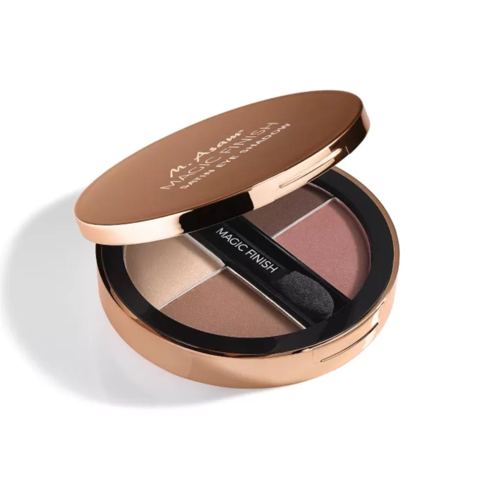 M. Asam MAGIC FINISH Eyeshadow Palette Satin Eyeshadow No. 1-4-in-1 make-up with hyaluronic acid, ultra-fine pigments, satin finish & intense color, case with mirror & applicator, 4 x 0.08 Oz - TrustMedUSA