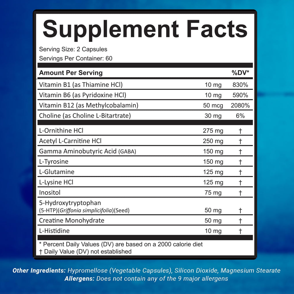 M PAIN MANAGEMENT TECHNOLOGIES Nerve Support Supplement - Nitric Oxide/L-Arginine - Feet Hand Legs Toe Maximum Strength Nerve Support Formula 120 Caps - TrustMedUSA