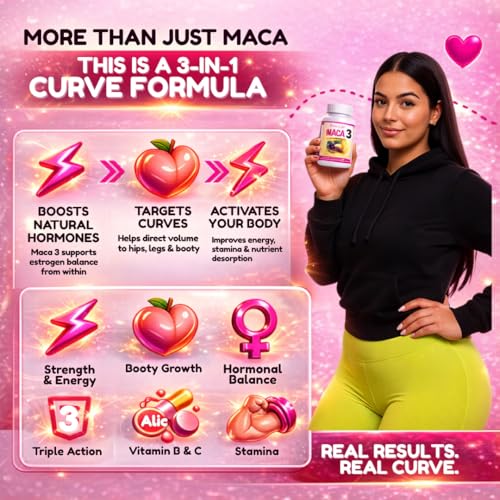 Maca 3 Capsules – Black, Red & Yellow Maca Root Blend – Feminine Balance & Natural Body Support – Herbal Formula - TrustMedUSA