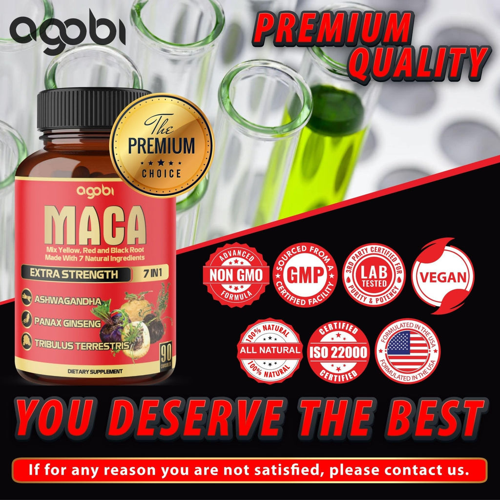 Maca Root Capsules - Supports Natural Health - Energy - Performance & Mood Supplement - Enhanced Blood Flow 3-Month Supply - TrustMedUSA