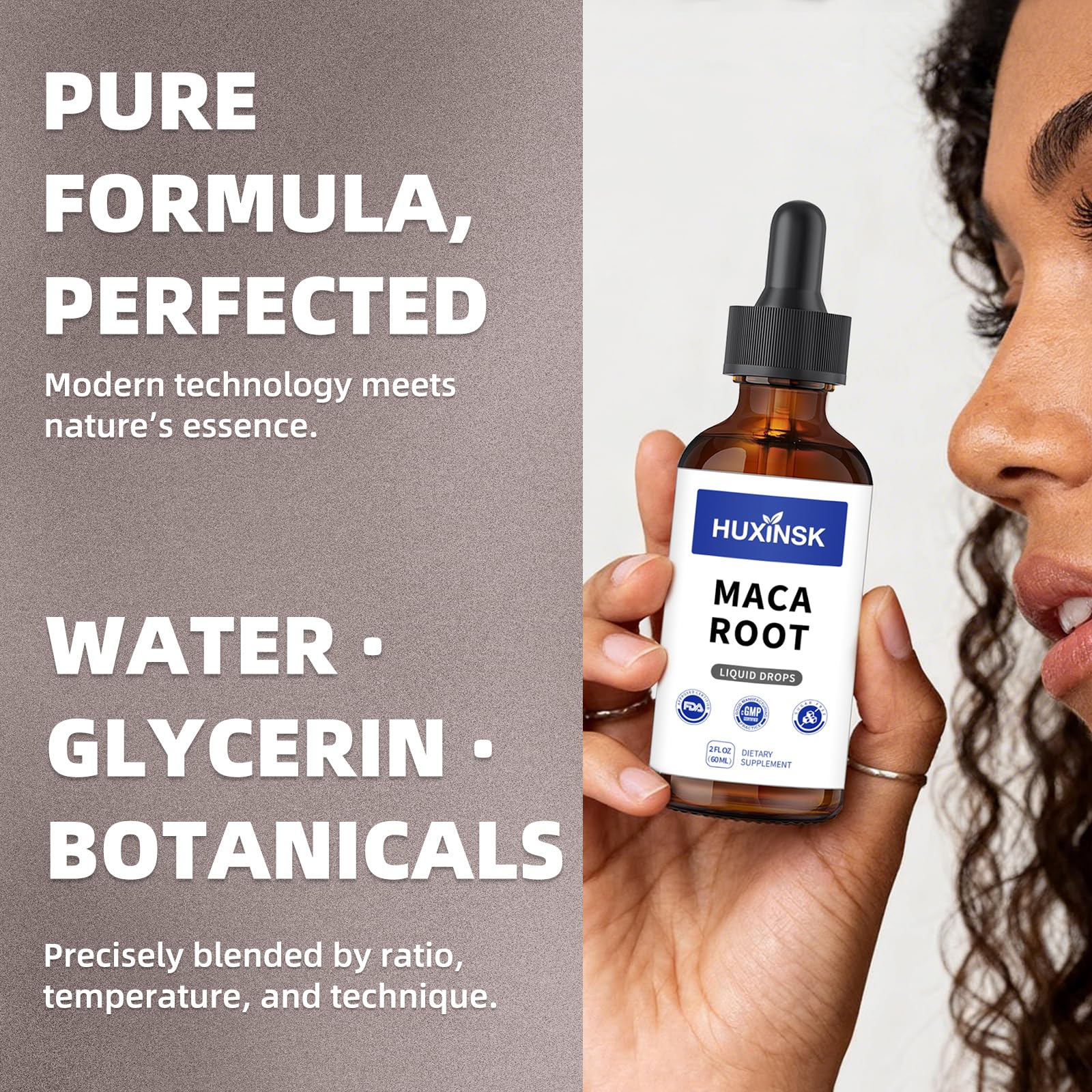 Maca Root Liquid Drops Extract | Peruvian Black & Red Blend | Natural Energy & Hormone Balance | Alcohol-Free, 60ml Vegan Tincture - TrustMedUSA