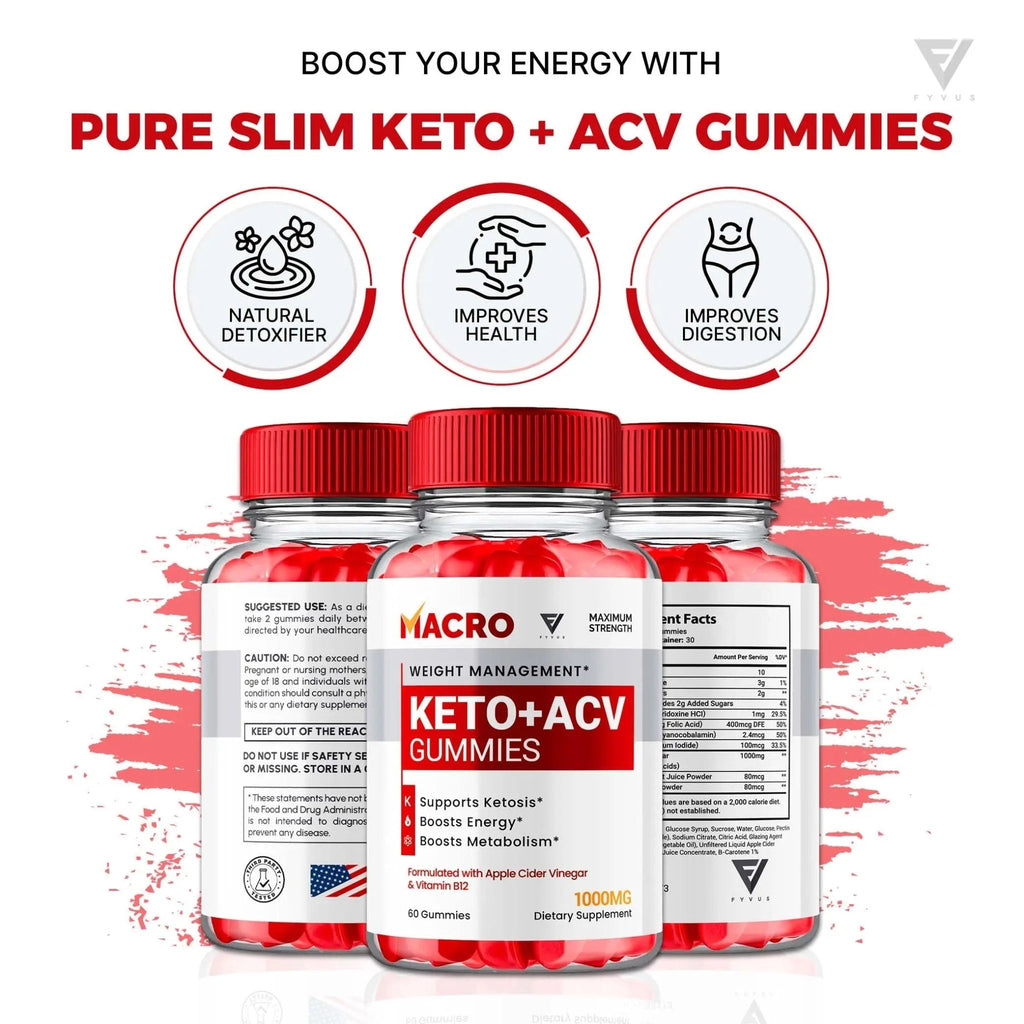 Macro Keto ACV Gummies Advanced Apple Cider Vinegar Vitamin Supplement - TrustMedUSA