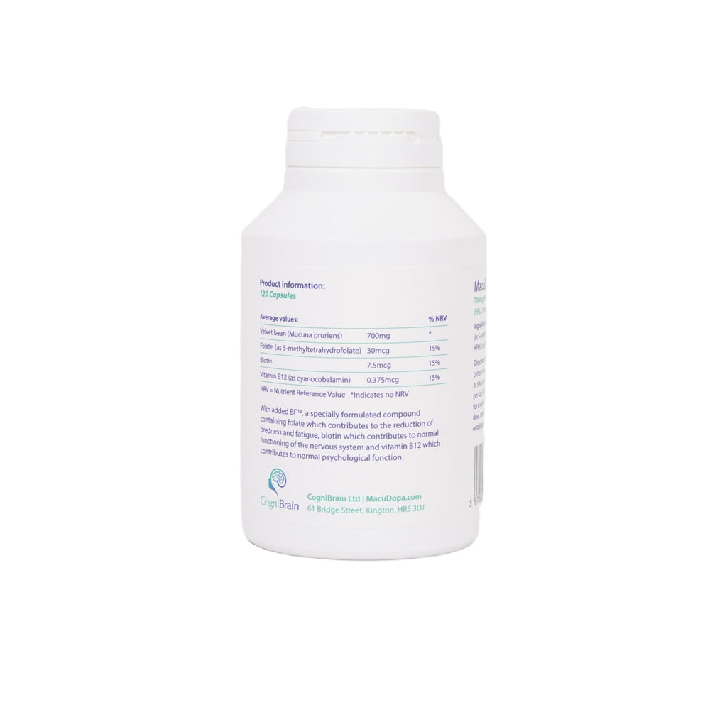Macudopa Day Capsules 700mg Proprietary Blend, 63% HPLC standardised Levodopa. 120 Veggie Capsules - TrustMedUSA