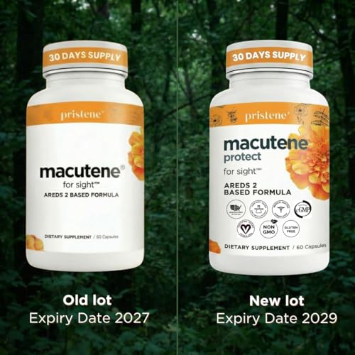 Macutene Protect Eye Vitamins for Macular Support Areds 2 with Lutein and Zeaxanthin Supplements (25mg/5mg) – Doctor Formulated Bilberry Supplement for Eyes, Lab Tested, Vegan (60 Capsules) - TrustMedUSA