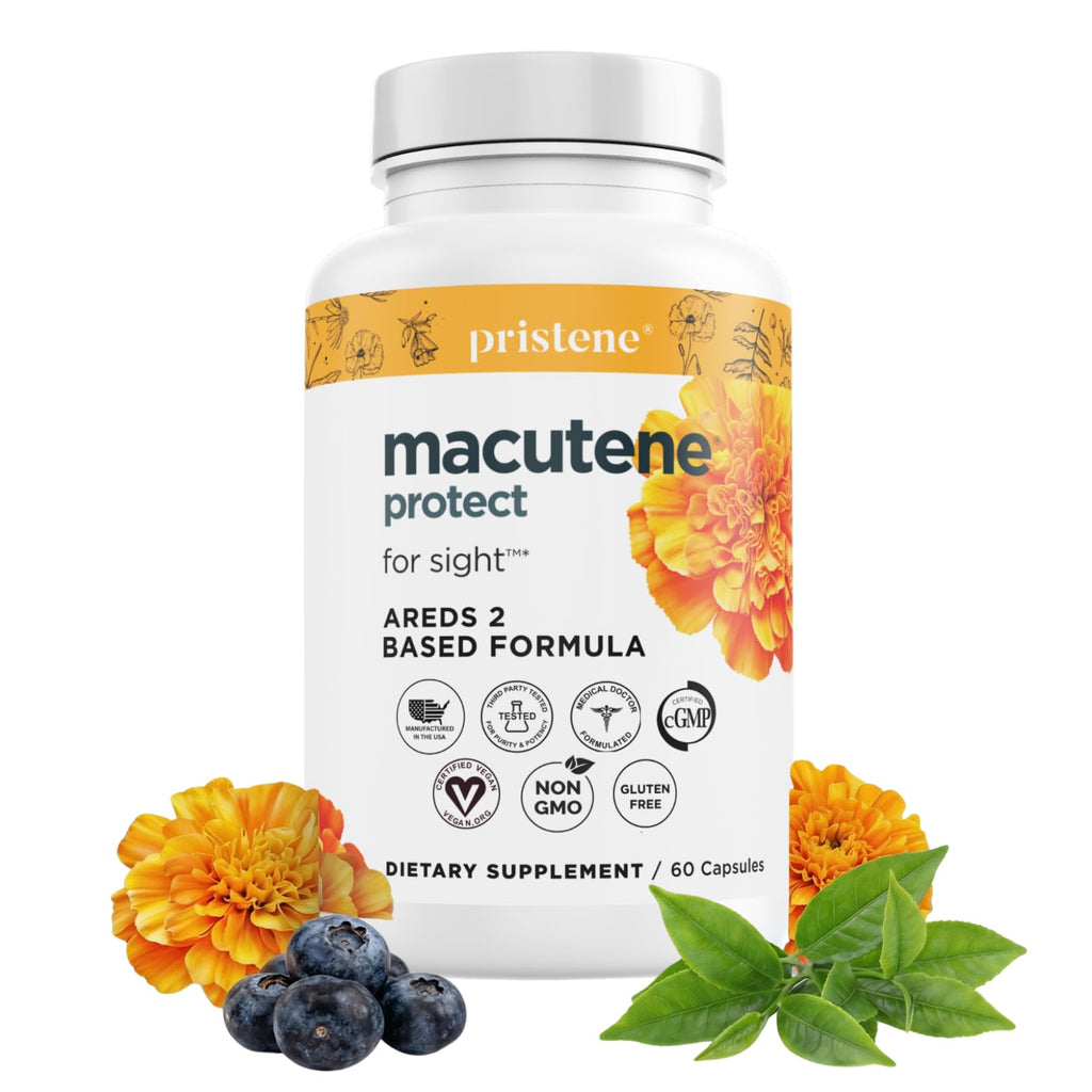 Macutene Protect Eye Vitamins for Macular Support Areds 2 with Lutein and Zeaxanthin Supplements (25mg/5mg) – Doctor Formulated Bilberry Supplement for Eyes, Lab Tested, Vegan (60 Capsules) - TrustMedUSA