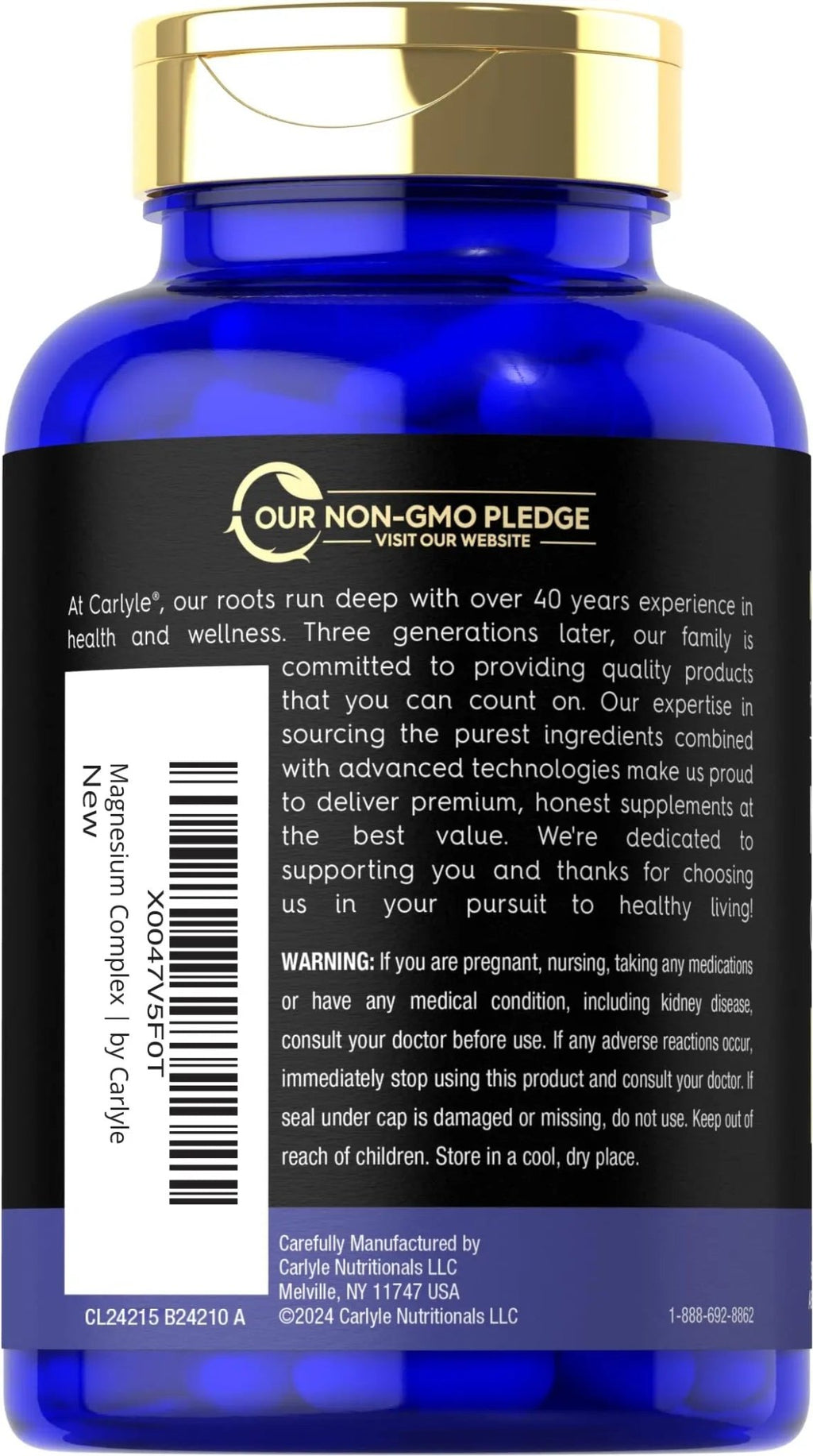 Magfusion-10 Magnesium Complex Supplement 745mg | 120 Capsules | 10 in 1 Blend | Vegetarian, Non-GMO, Gluten Free - TrustMedUSA