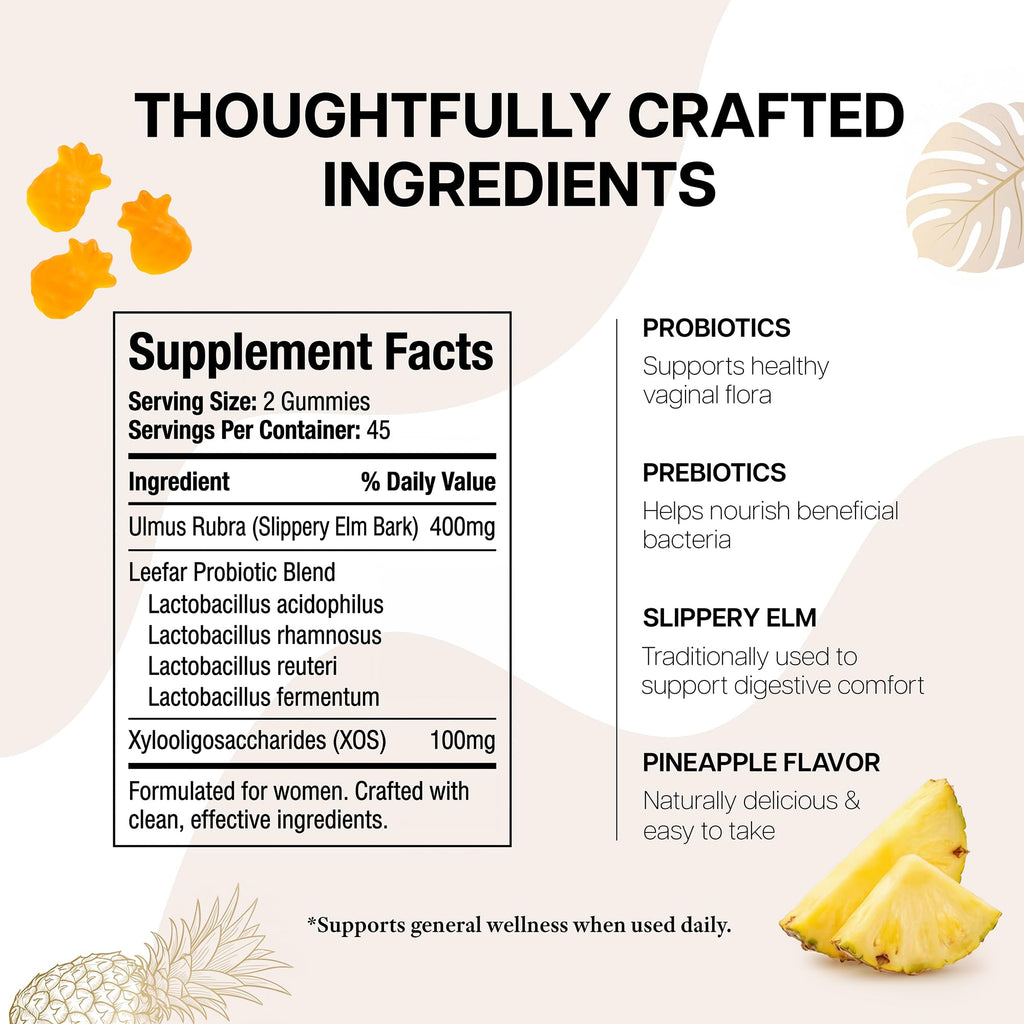 Magic V Care – Premium Feminine Balance Gummies – Women’s Wellness & pH Support – Vaginal Health, Immunity & Hormonal Balance – Vegan, Gluten-Free – Tropical Pineapple – 90 Gummies – 45 Servings - TrustMedUSA
