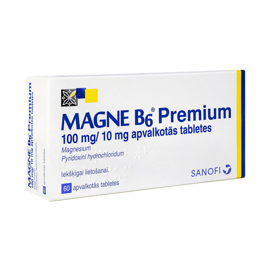 MAGNE B6 PREMIUM 100mg/10 mg Coated Tablets 60s - TrustMedUSA