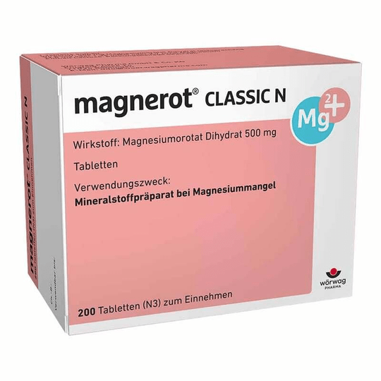 Magnerot CLASSIC N magnesium tablets, 200 pcs - TrustMedUSA