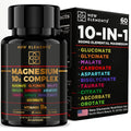 Magnesium 10X Complex – 900mg Elemental Magnesium | Glycinate, Gluconate, Malate, Orotate, Carbonate, Asparate, Taurate, Citrate, Bisglycinate, Ascorbate + Vitamin B6 for Superior Absorption - TrustMedUSA