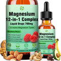Magnesium 12 in 1 Complex Liquid Drops 700mg, High Absorption Magnesium Glycinate Citrate Malate Taurate & 8 Forms, Magnesium Complex Blend Supplement for Sleep Muscle Nerve Energy Heart Health - TrustMedUSA