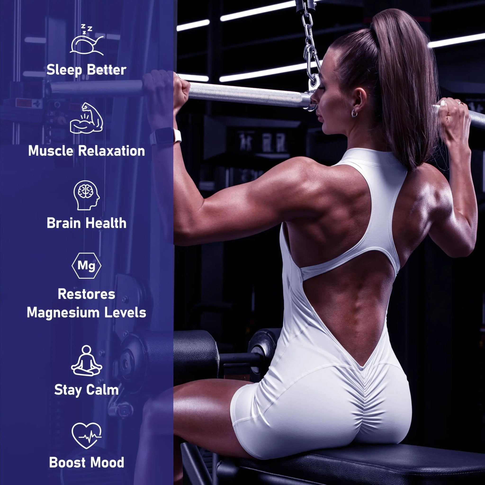Magnesium 7 Complex for Women 1600mg, Magnesium Glycinate 600mg 7 High Absorption Magnesium Supplement with Citrate, Malate, Chelate, Taurate, Gluconate, Aspartate & Ascorbate for Sleep, 60 Capsules - TrustMedUSA