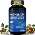 Magnesium Ashwagandha Complex | High-Absorption Multi Magnesium Supports Stress Relief, Sleep, Muscle & Heart Health | Vegan, Non-GMO, Gluten-Free, Made in USA, 90 Capsules((45-Day Supply) - TrustMedUSA