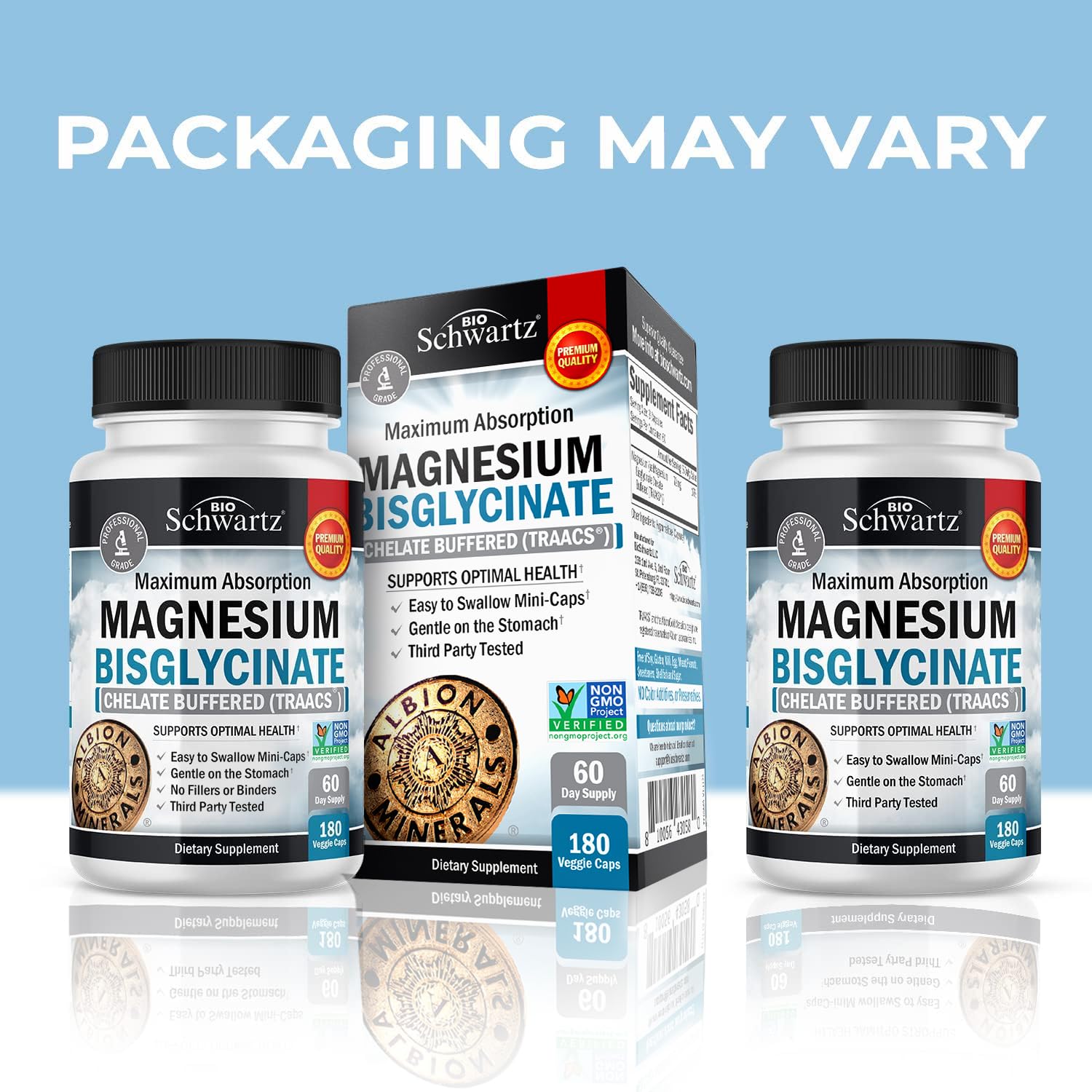 Magnesium Bisglycinate Chelated Supplement - High Absorption Magnesium Glycinate Supplement for Women and Men - Sleep, Muscle, Bone & Joint Support - TrustMedUSA