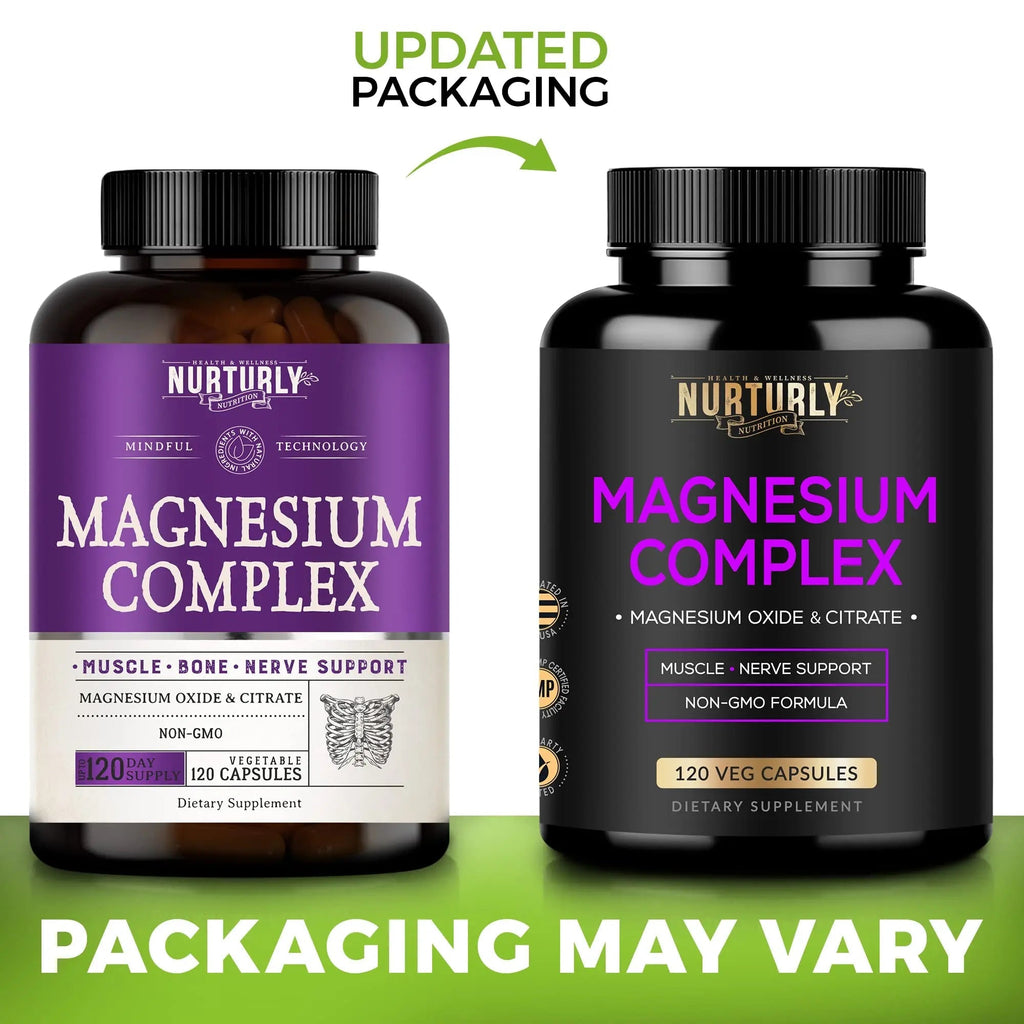 Magnesium Citrate & Oxide 500mg Complex Supplement - High Absorption Maximum Strength - Helps Support Bone Density and Strength, Muscles, Energy and Sleep - 120 Vegan Capsules - TrustMedUSA