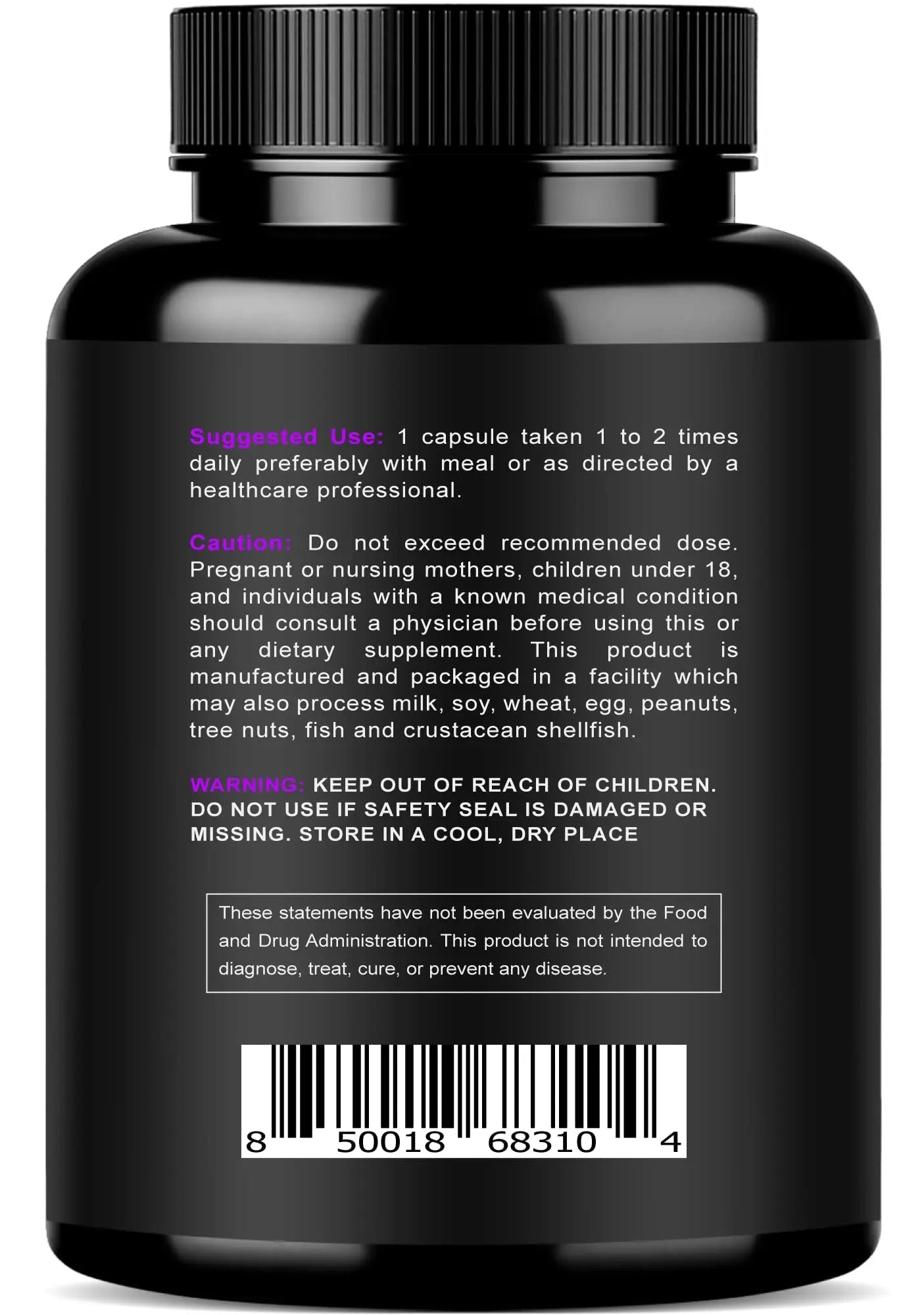 Magnesium Citrate & Oxide 500mg Complex Supplement - High Absorption Maximum Strength - Helps Support Bone Density and Strength, Muscles, Energy and Sleep - 120 Vegan Capsules - TrustMedUSA