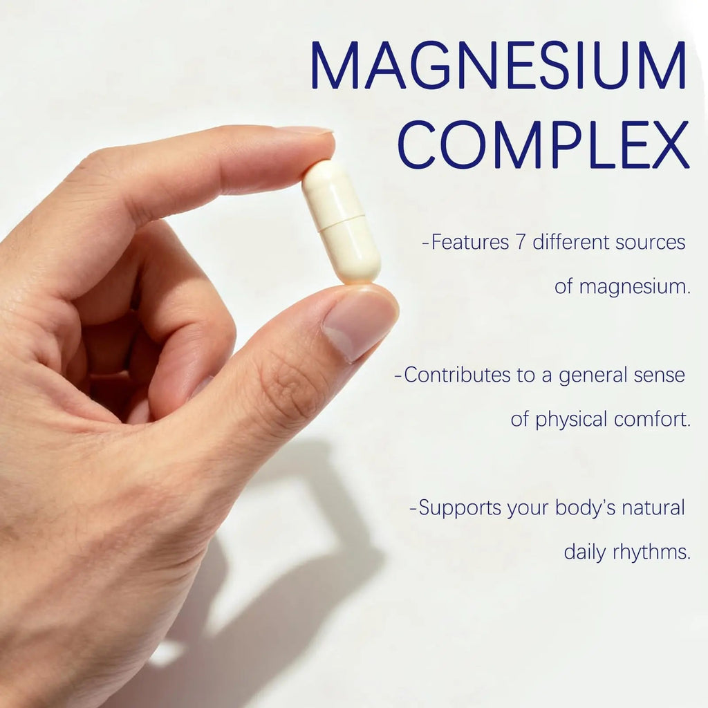 Magnesium Complex 1000mg - 7-in-1 Supplement with Glycinate, Citrate & Malate - Supports Muscle Relaxation, Sleep, Heart Health - High Absorption Capsules, 90 Count (1) - TrustMedUSA