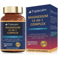 Magnesium Complex 12 in 1 Supplement - 12 Elemental 1000mg - Magnesium Glycinate, Citrate, Malate, Taurate - High Absorption,for Muscle, Nerve & Sleep Support - 120 Capsules - TrustMedUSA