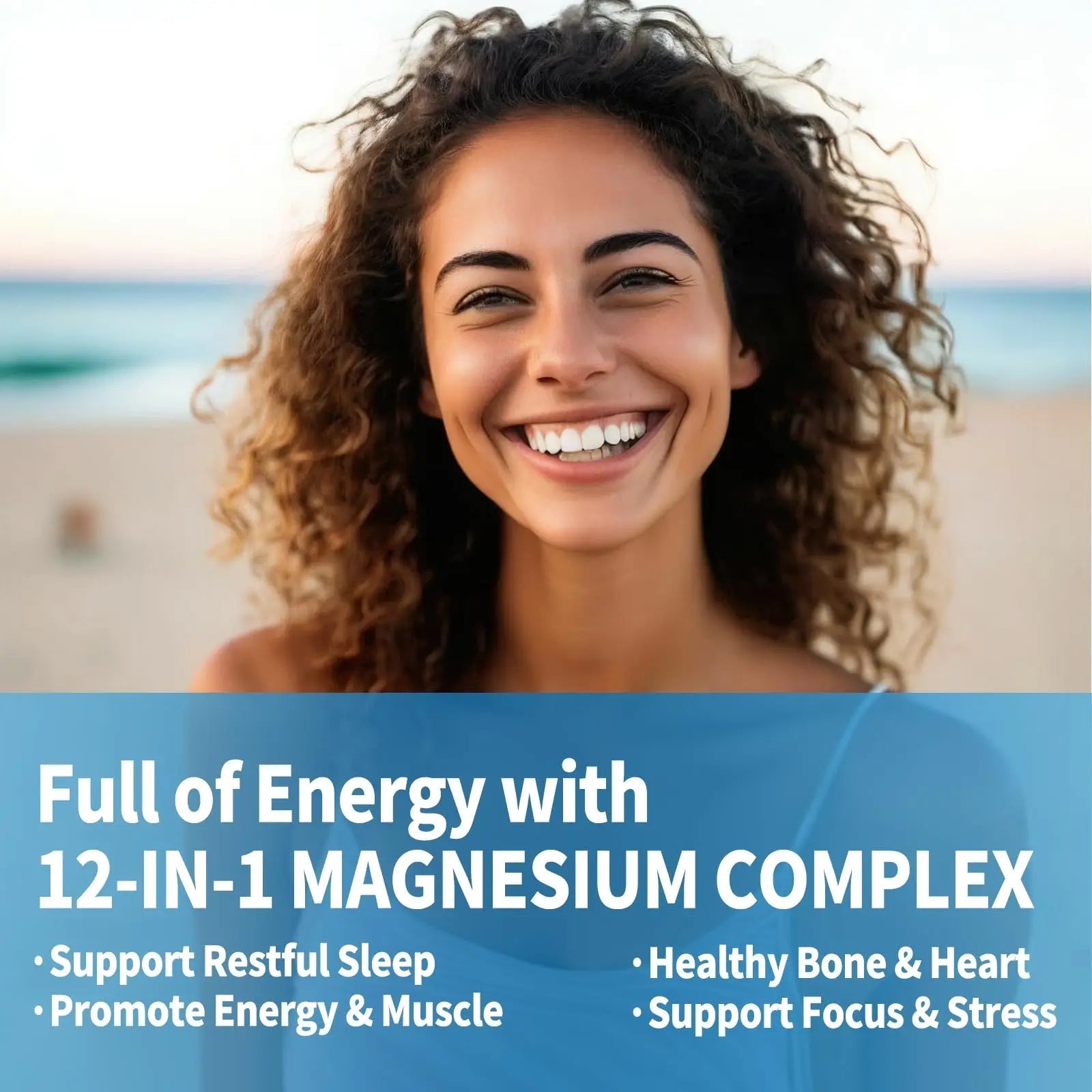 Magnesium Complex 12 in 1 Supplement for Women & Men 700mg, Magnesium Glycinate with Vitamin D3 K2, Citrate Malate Oxide Taurate Aspartate Orotate, for Relaxation, Heart, Energy, Muscle, 120 Capsules - TrustMedUSA