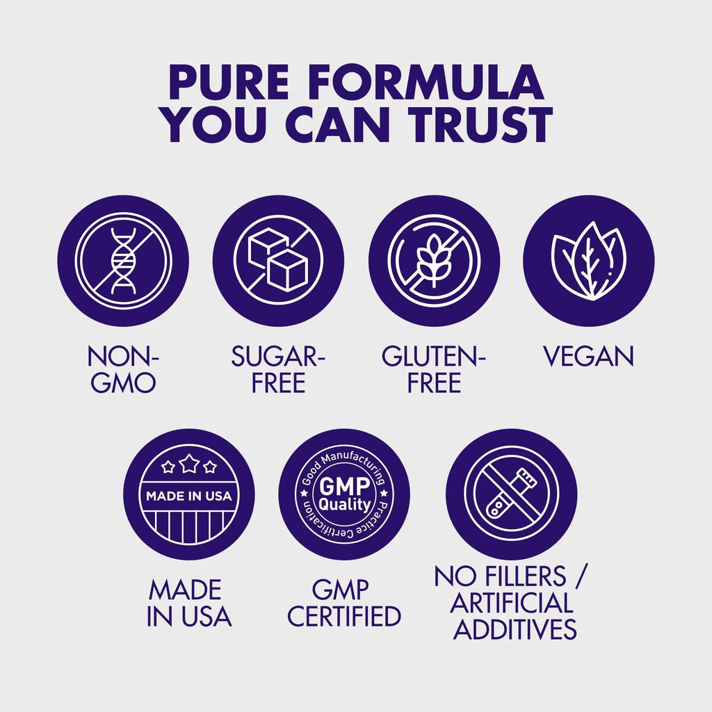 Magnesium Complex 2,150MG, High Absorption Capsules with Magnesium Glycinate, Citrate & Malate, Plus Vitamin B6, B2, Folate & Beet Root, Vegan, Non-GMO, No Artificial Additives, 90 Capsules - TrustMedUSA