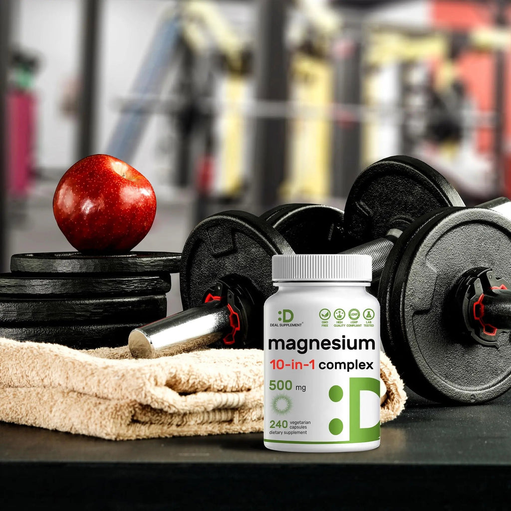 Magnesium Complex 500mg, 240 Veggie Capsules – 10-in-1 Glycinate, Citrate, Malate, Oxide, & More – 100% Chelated for Easy Absorption – Essential Mineral Supplement – Non-GMO - TrustMedUSA