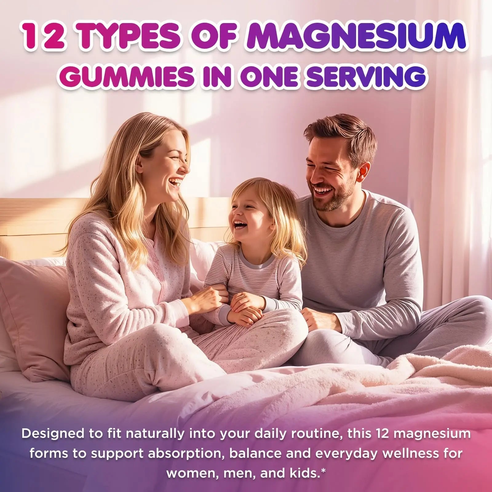 Magnesium Complex 700mg - 12 in 1 Magnesium Gummies with Glycinate, Citrate, Malate, Oxide, Taurate, Aspartate, Orotate - Supports Relaxation, Muscle & Heart - Sugar Free Strawberry 120 Count - TrustMedUSA