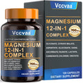 Magnesium Complex 700mg – 12-in-1 Magnesium Supplement with Glycinate, Citrate, Malate, Oxide, Taurate & More – High Absorption for Muscle, Heart, Sleep, Bone, Nerve Support –120 Capsules - TrustMedUSA