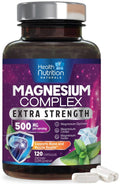 Magnesium Complex Capsules - 500mg per Serving Magnesium - High Absorption Chelated Mineral Supplement - with Oxide, Glycinate, Malate, Citrate for Muscle Bone and Heart Health Support - 120 Capsules - TrustMedUSA