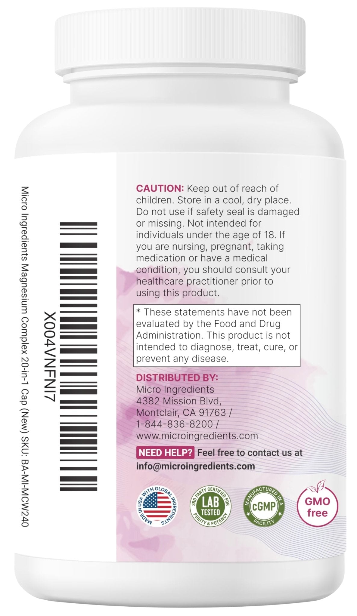 Magnesium Complex for Women, 240 Vegetarian Capsules | 20-in-1 Formula - Magnesium Blend with Vitamin D3, K2 - TrustMedUSA