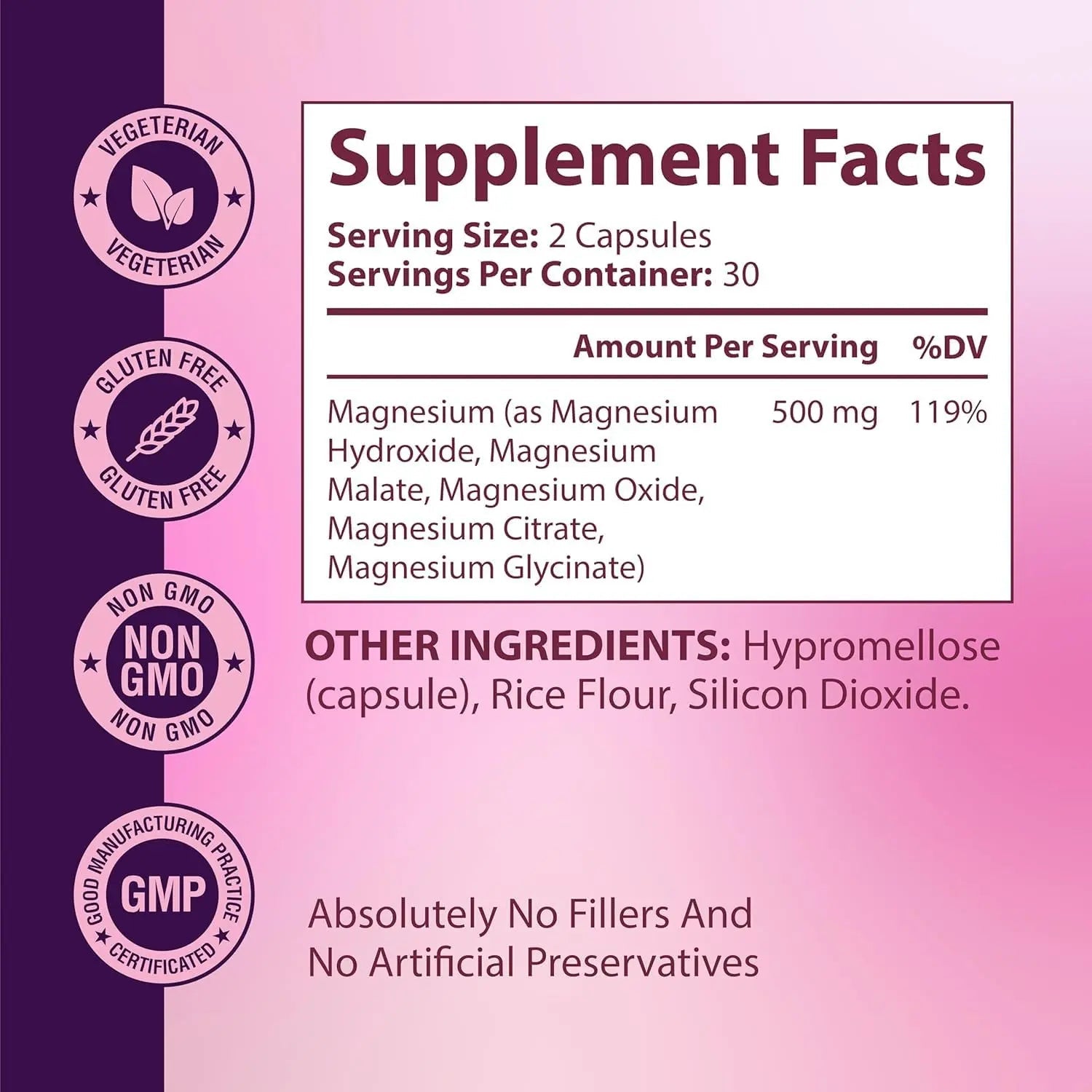 Magnesium Complex for Women – Spectrum 5-Form Magnesium Complex (500 mg), High Absorption Glycinate, Citrate, Oxide & Malate – Vegan, Non-GMO Supports Sleep, Energy, Hormone & Bone – 60 Capsules - TrustMedUSA