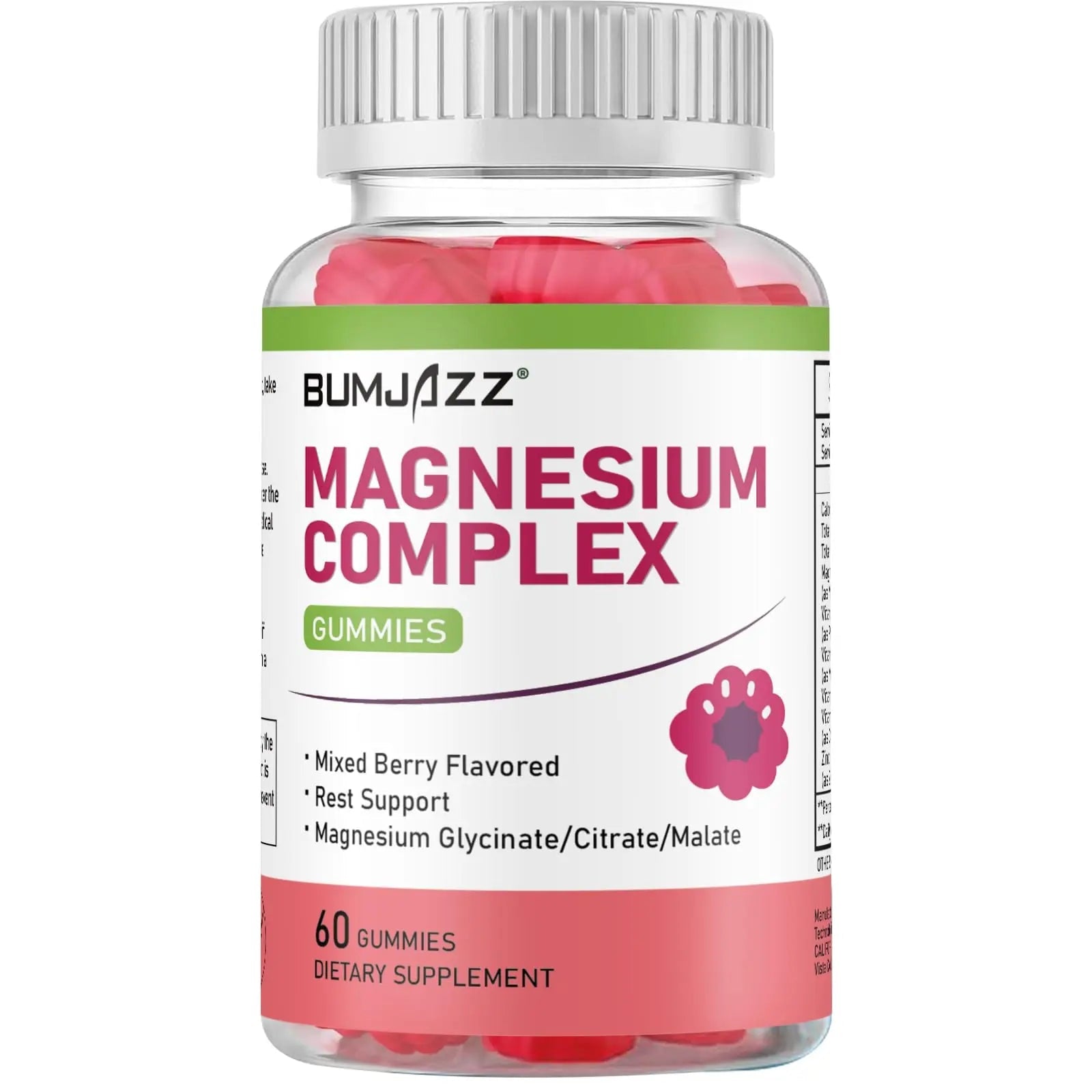 Magnesium Complex Gummies 800mg - 60 Counts Magnesium Glycinate&Citrate&Malate Gummy for Rest Muscle Function - TrustMedUSA