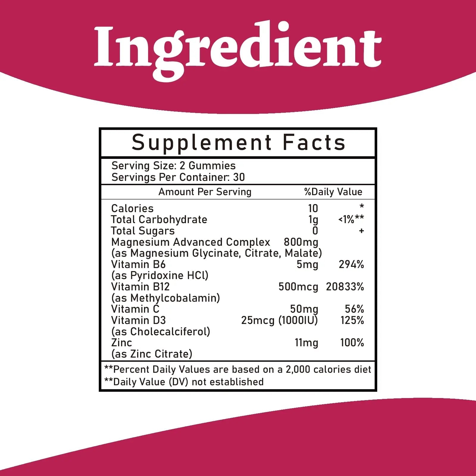 Magnesium Complex Gummies 800mg - 60 Counts Magnesium Glycinate&Citrate&Malate Gummy for Rest Muscle Function - TrustMedUSA
