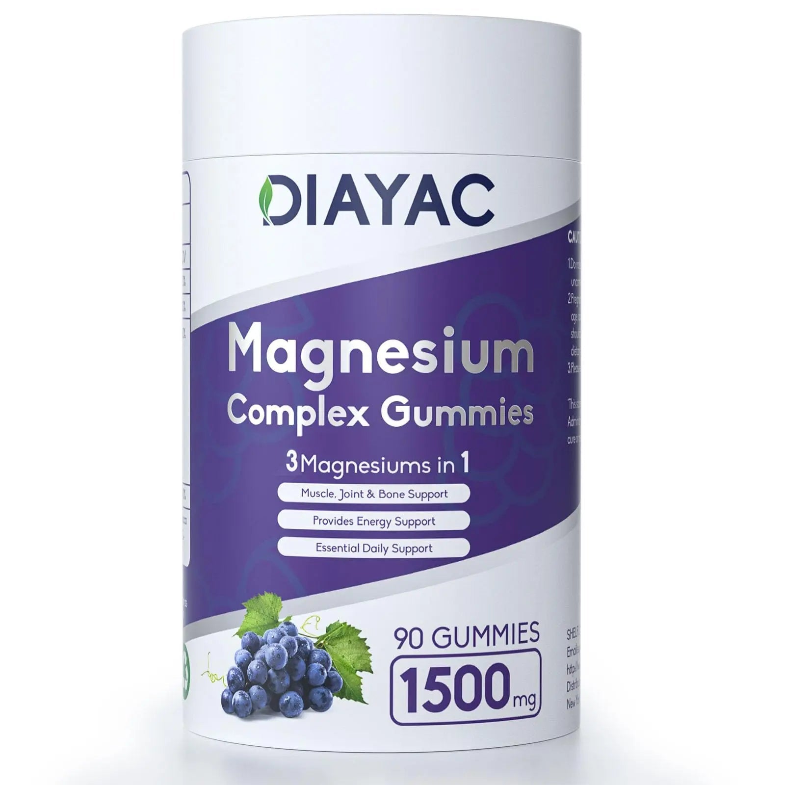 Magnesium Complex Gummies, Individually Packaged Magnesium Supplement, Magnesium Chelate, Bisglycinate, Malate, Citrate, Taurate Chewable for Women & Men,Sleep&Muscle&Nerve Health, Vegan 90 Counts - TrustMedUSA