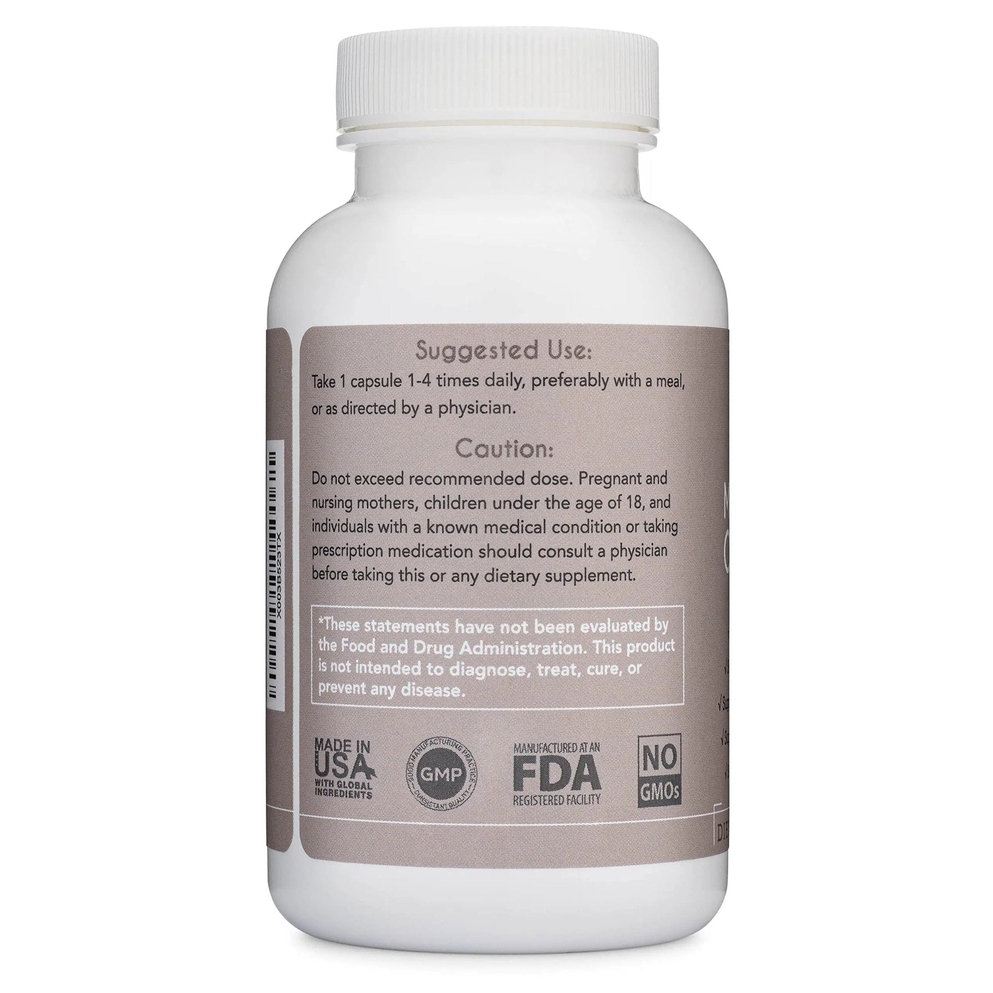 Magnesium Complex - Lifted Naturals Magnesium Supplement w/Bisglycinate, Malate, Taurate - 120 Capsules - Bioavailable Magnesium Formula for Mood, Sleep, Energy Support* - TrustMedUSA