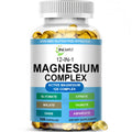 Magnesium Complex Softgels - 12-in-1 Magnesium Supplement with Glycinate,Citrate,Malate,Oxide,Taurate - High Absorption Magnesium Complex for Women & Men for Muscle, Heart, Sleep, Bone, Nerve Support - TrustMedUSA