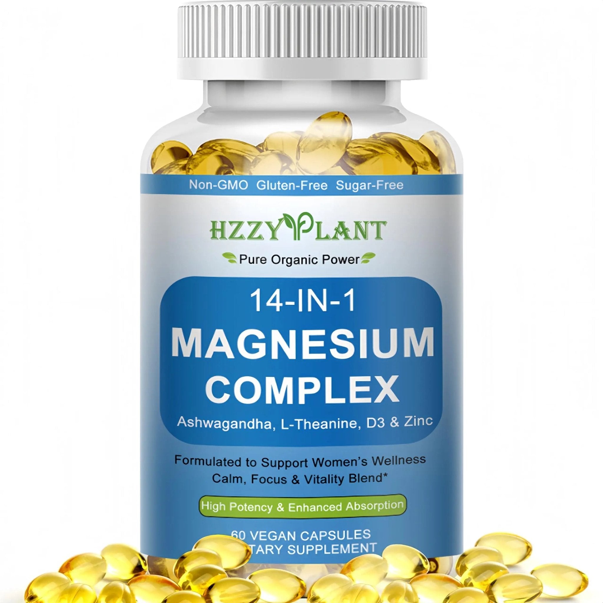 Magnesium Complex Softgels, High Absorption Magnesium Supplement with Glycinate, Citrate, Malate, Taurate, 14-in-1 Magnesium Complex for Women & Men for Muscle, Heart, Sleep Support, 2 Month Supply - TrustMedUSA
