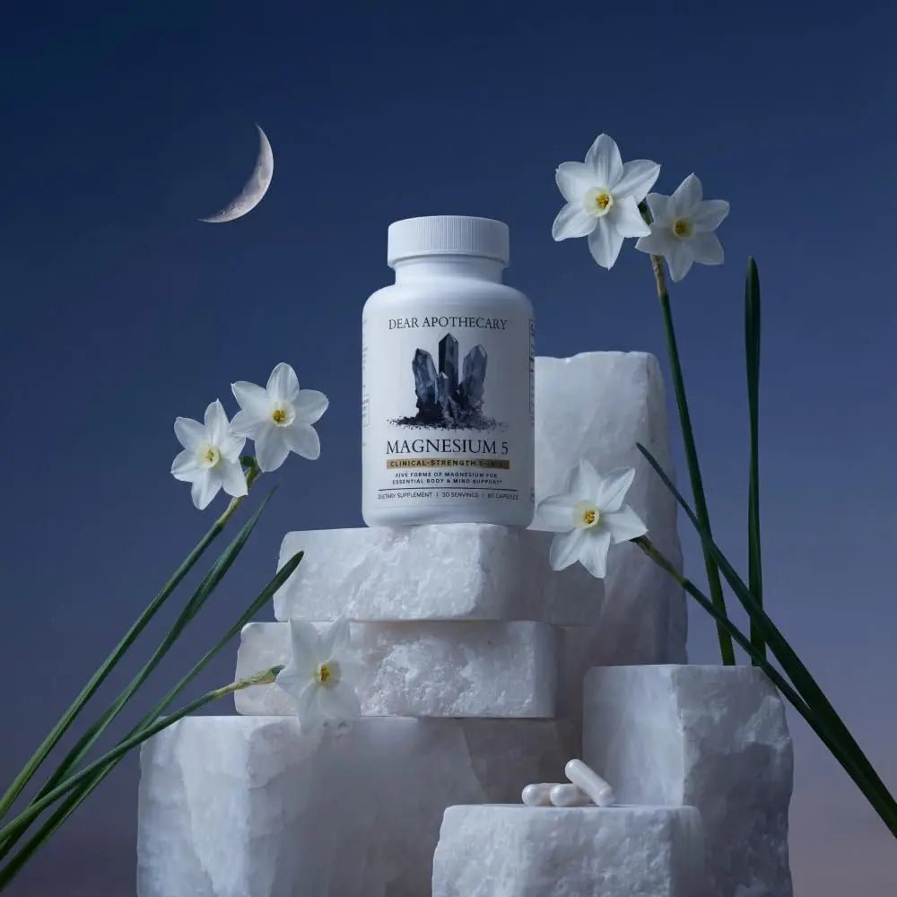 Magnesium Complex Supplement - 5 Forms Citrate Glycinate Malate Oxide Aquamin - Multi Magnesium Blend - High Absorption Chelated - Essential Mineral - Non-GMO Gluten-Free - 60 Capsules - TrustMedUSA