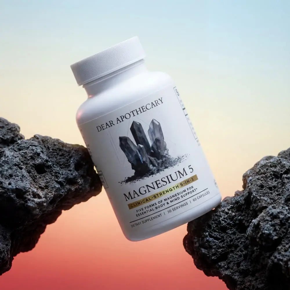 Magnesium Complex Supplement - 5 Forms Citrate Glycinate Malate Oxide Aquamin - Multi Magnesium Blend - High Absorption Chelated - Essential Mineral - Non-GMO Gluten-Free - 60 Capsules - TrustMedUSA