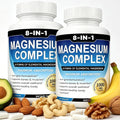 Magnesium Complex Supplement 8 Elemental 1000mg with Glycinate,Citrate for Muscle, Recovery, Stress, Energy, Bone Health, Vegan Non-GMO 180 Capsules, Magnesium Supplement for Women, Men, 2 Bottle - TrustMedUSA