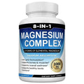 Magnesium Complex Supplement 8-in-1 Elemental 1000mg, Magnesium Glycinate, Malate & Citrate, Vegan, Non-GMO 90 Capsules - TrustMedUSA