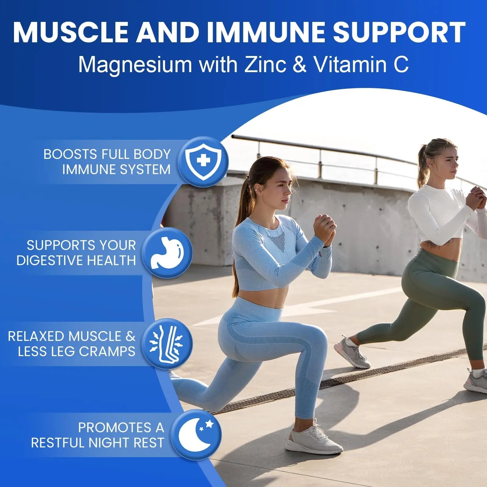 Magnesium Complex Supplement 8-in-1 Elemental 1000mg, Magnesium Glycinate, Malate & Citrate, Vegan, Non-GMO 90 Capsules - TrustMedUSA