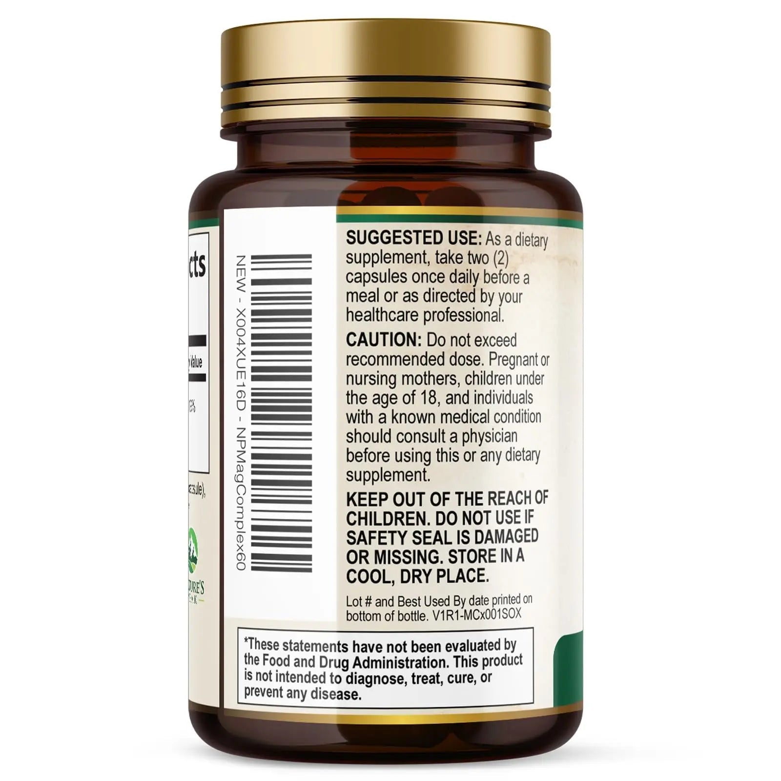 Magnesium Complex Supplement - Magnesium 500mg Per Serving - High Absorption Blend of Glycinate, Citrate, Malate, Oxide - Supports Sleep, Muscle, Bone, Heart Health - Bottled in USA - 60 Capsules - TrustMedUSA