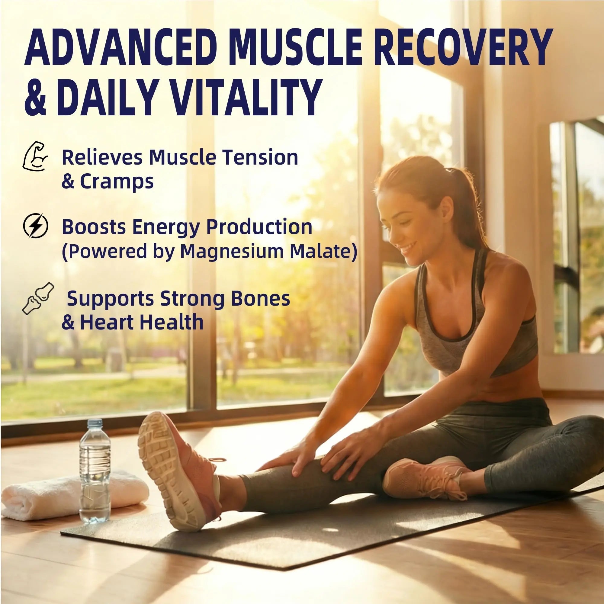 Magnesium Complex Supplement with 10 Forms of Elemental Magnesium, 1200 mg per Serving, Magnesium Glycinate, Citrate, Malate & Taurate, High Absorption Vegan Capsules, Non-GMO - TrustMedUSA