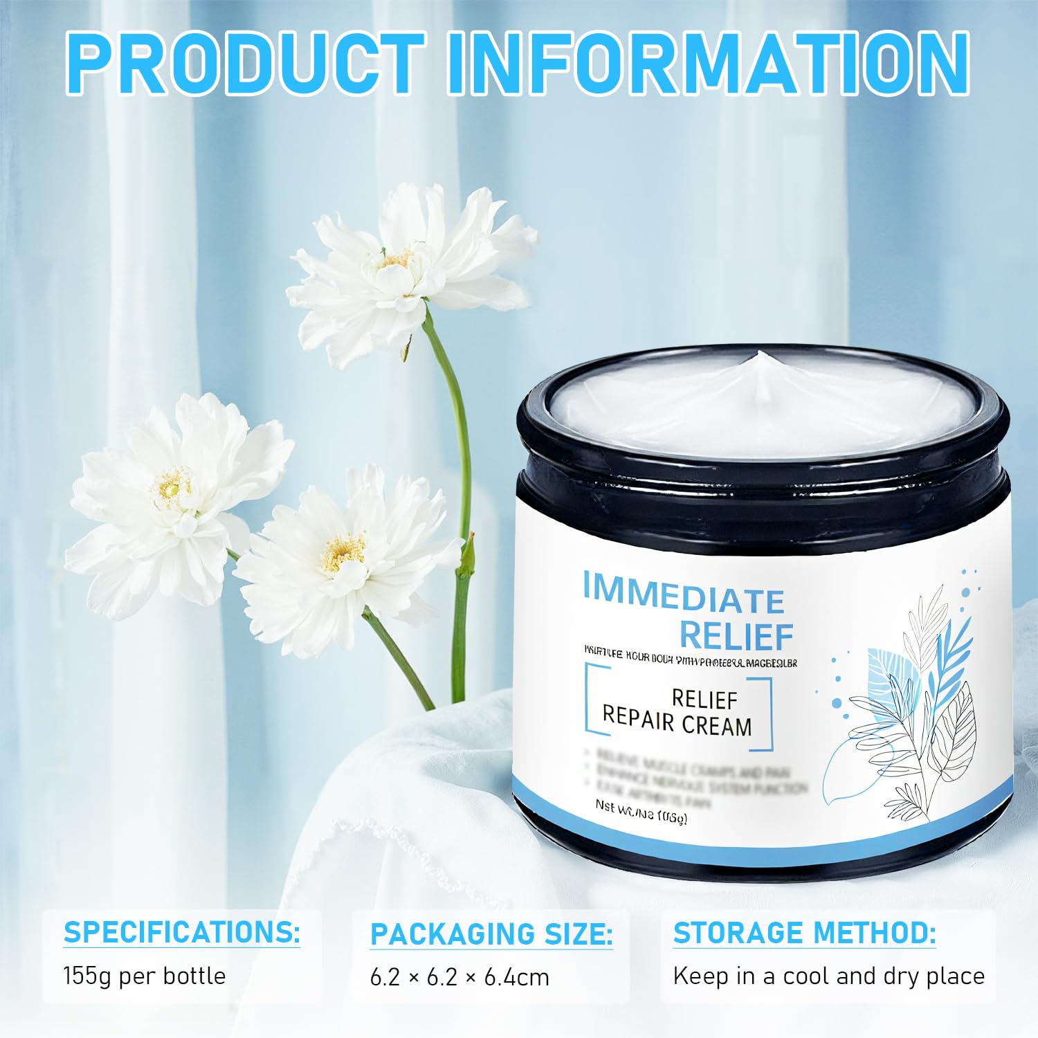 Magnesium Cream, 2025 New Upgraded Magnesium Gel for Back, Neck, Hands, Knees-50g (2 Bottle) - TrustMedUSA