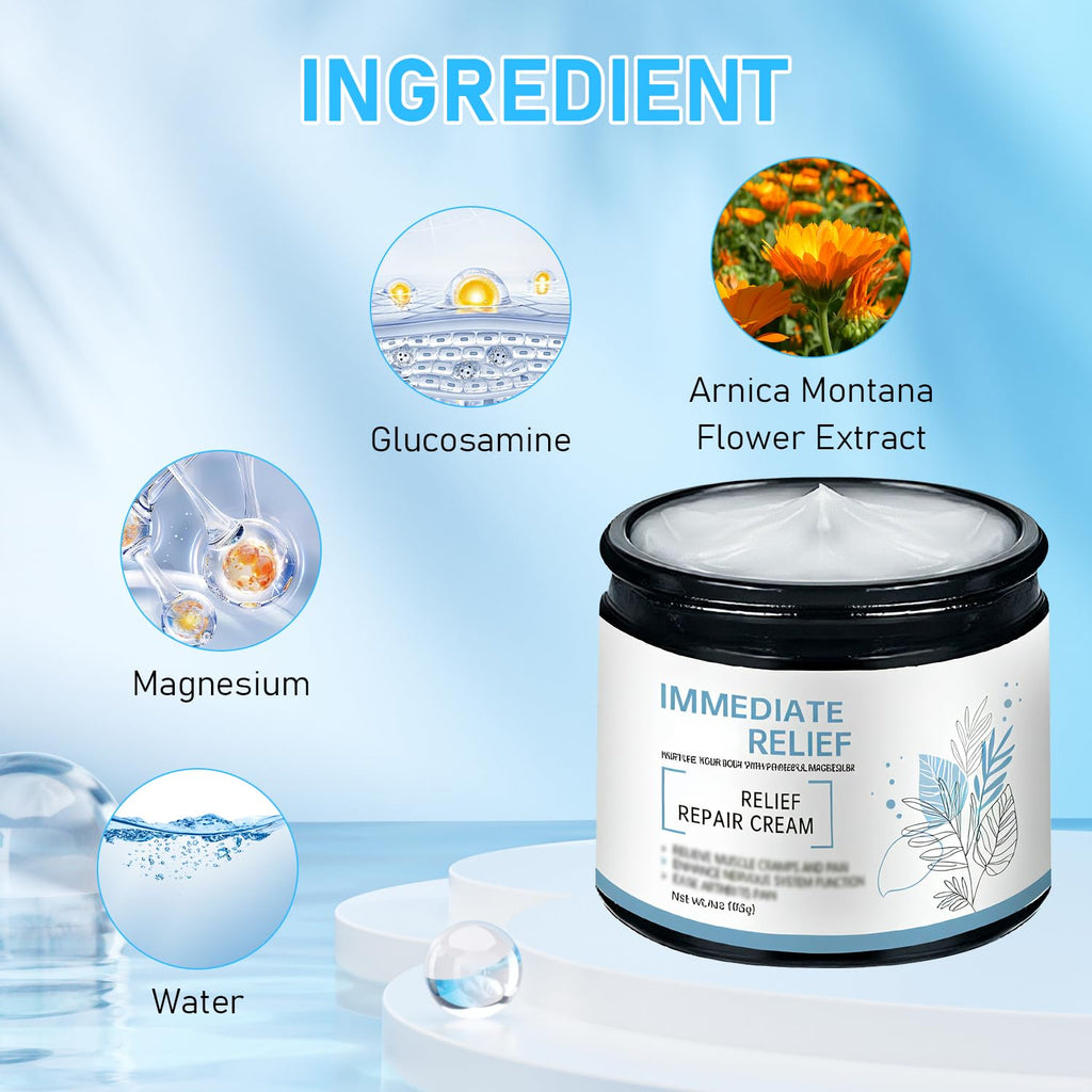Magnesium Cream, 2025 New Upgraded Magnesium Gel for Back, Neck, Hands, Knees-50g (2 Bottle) - TrustMedUSA