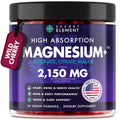 Magnesium Glycinate 2150 MG Gummies, High Absorption Magnesium Glycinate, Citrate & Malate, Sugar-Free, Vegan, Chews for Men & Women, 60 Gummies, Cherry Flavor– 60 Wild Cherry Flavor Chews - TrustMedUSA