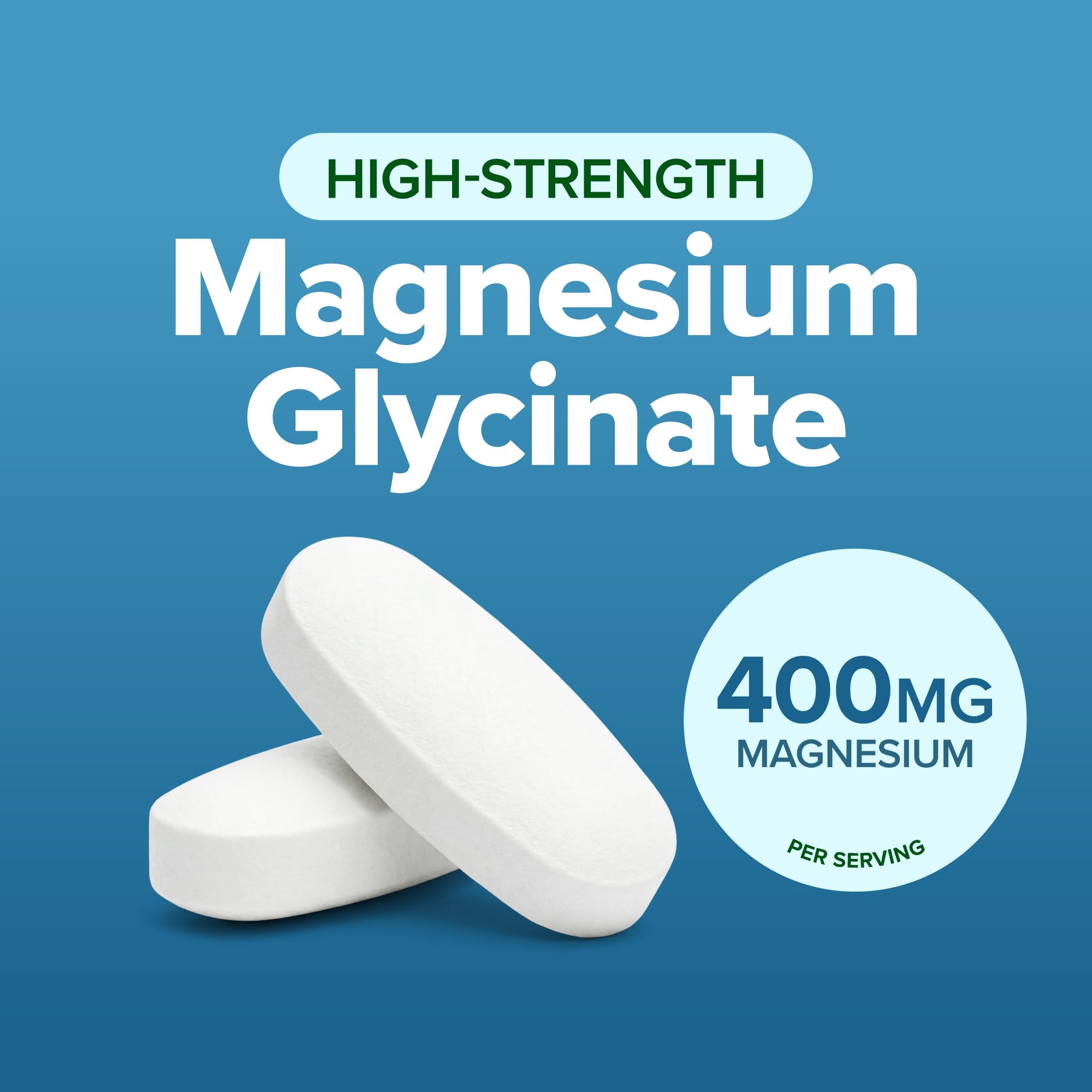 Magnesium Glycinate 400mg | 4+ Month Supply | Sleep, Relaxation & Muscle Support | High Absorption Chelated Magnesium Supplement for Women & Men - TrustMedUSA